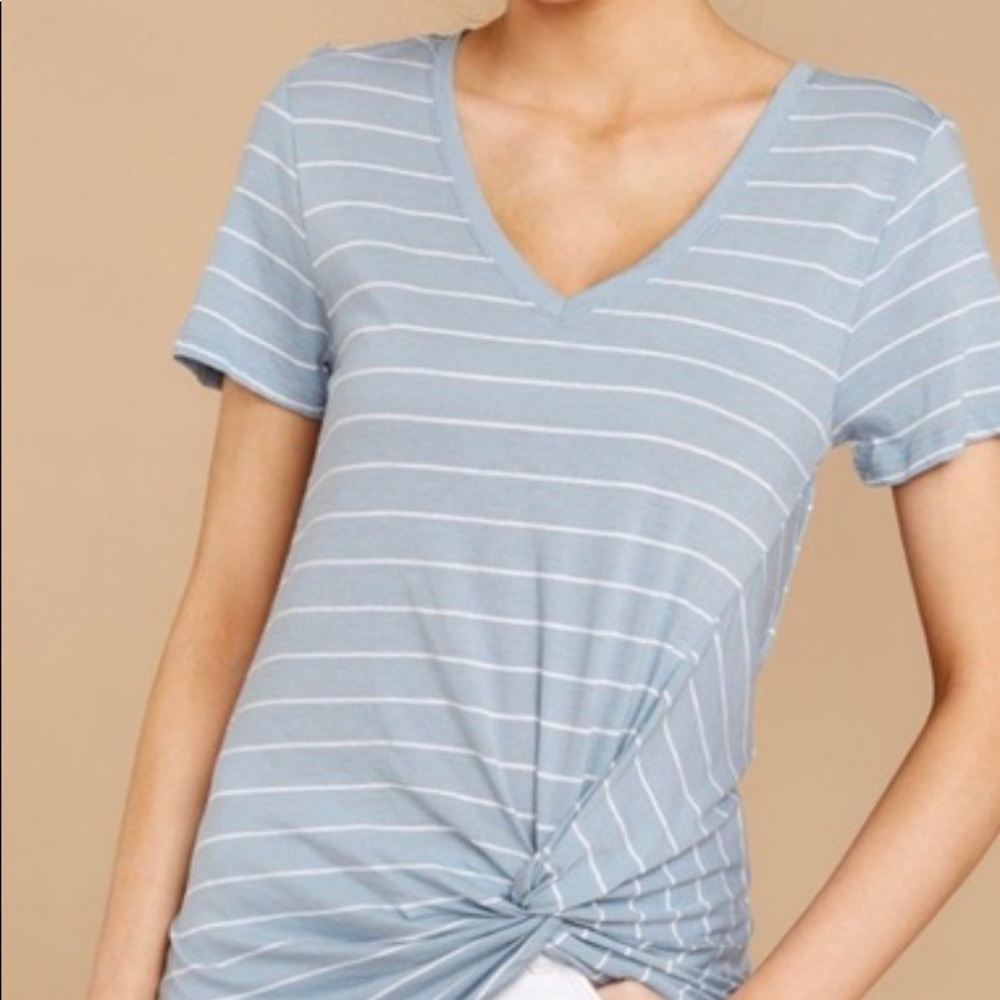 Blue V Neck